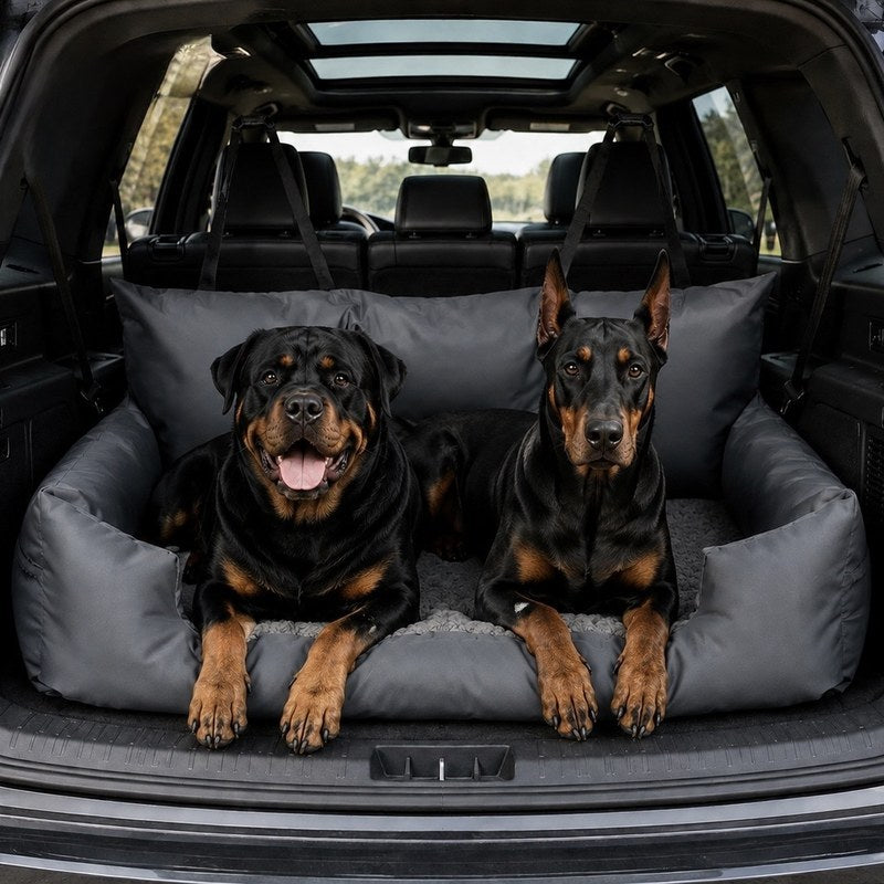 Large Dog Car Seat - Waterproof Travel Bed for Big Dogs