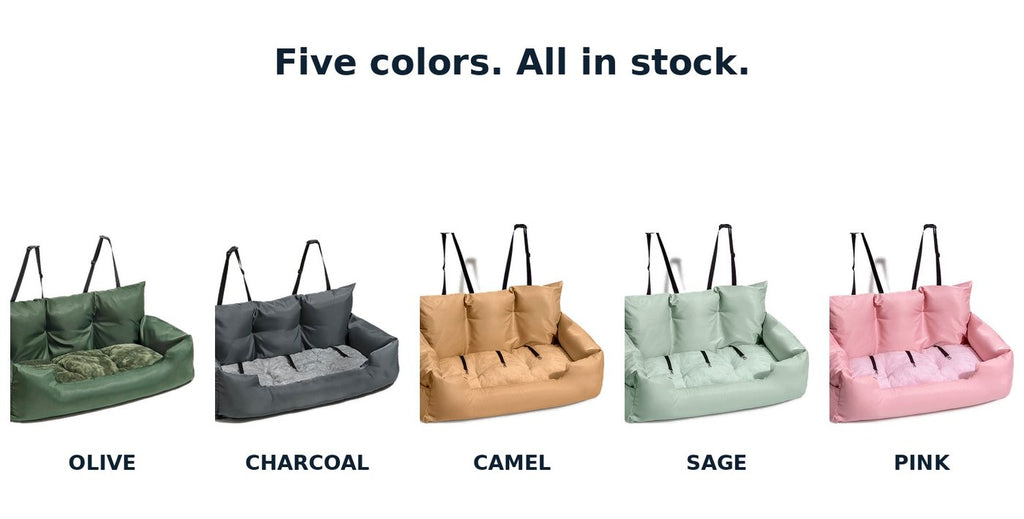 Large Dog Car Seat - Waterproof Travel Bed for Big Dogs