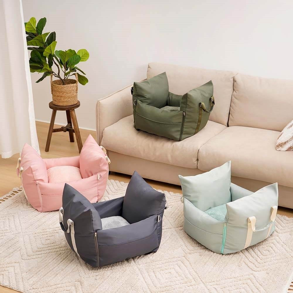 Small Dog Car Seat - Waterproof Booster Bed for Small Breeds
