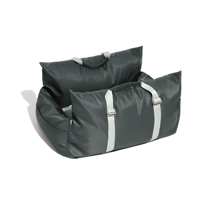 Slate Grey dog car seat, Size M, for medium dogs 15 to 35 lbs