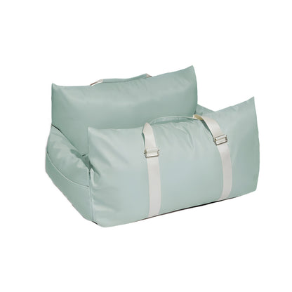 Sage Green dog car seat, Size M, for medium dogs 15 to 35 lbs
